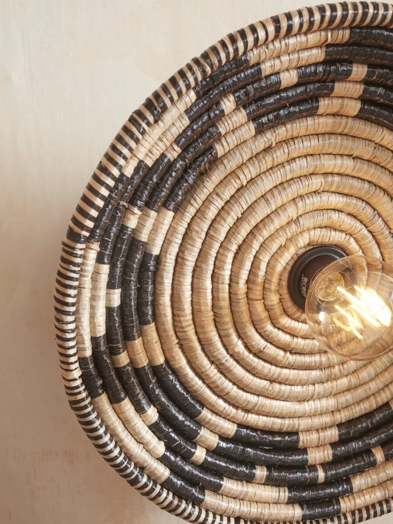 Plafondlamp zwart/naturel zeegras koepelvorm GOOD&MOJO Andros - Afbeelding 5