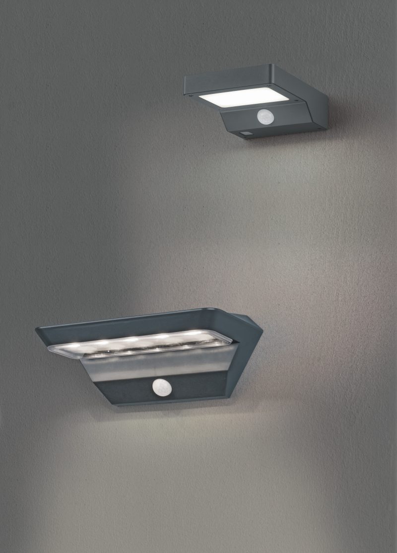 Rechthoekige solar buiten wandlamp antraciet Mendoza - Afbeelding 4