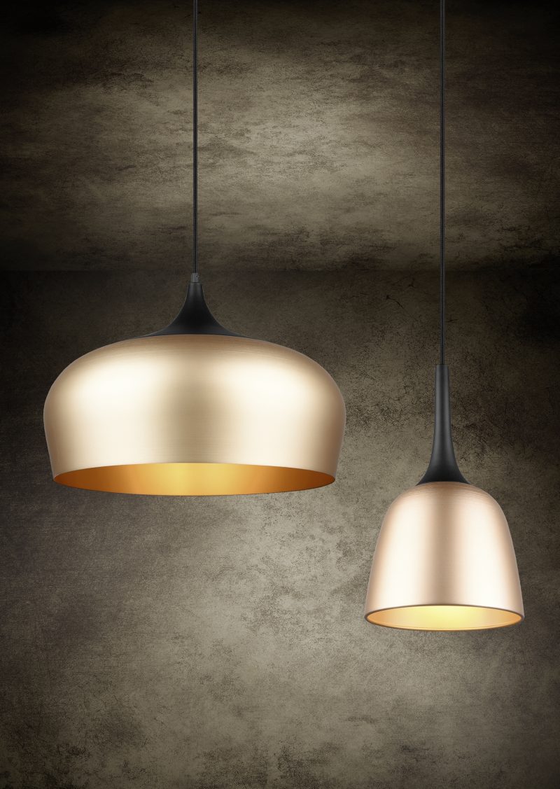 Retro aluminium hanglamp messing Chiron - Afbeelding 5