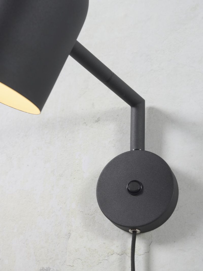 Retro bekervormige wandlamp zwart It's About RoMi Marseille - Afbeelding 3