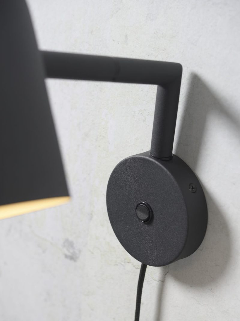 Retro bekervormige wandlamp zwart It's About RoMi Marseille - Afbeelding 6