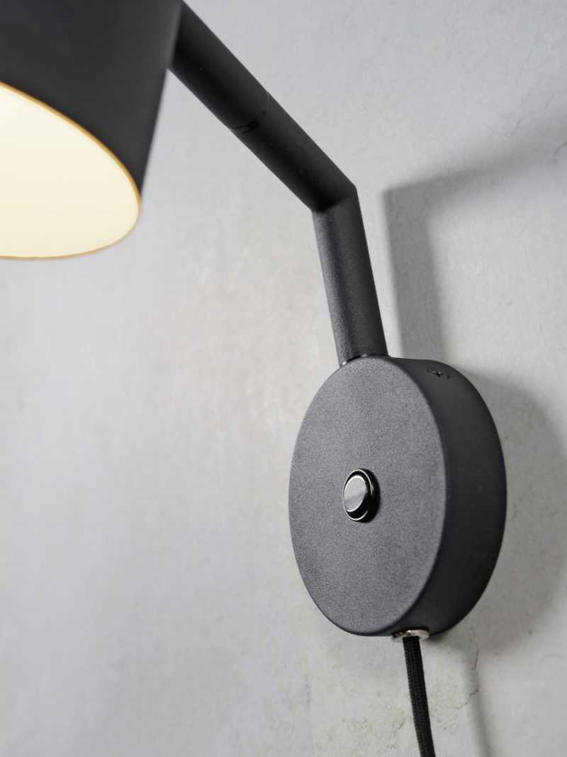 Retro bekervormige wandlamp zwart It's About RoMi Marseille - Afbeelding 7