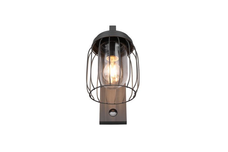 Retro grijze buitenlamp glazen kap Tuela - Afbeelding 2