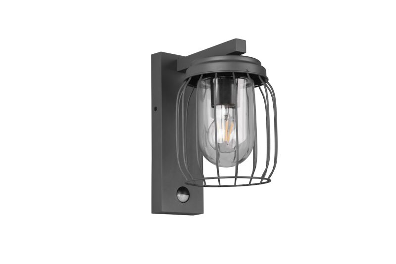 Retro grijze buitenlamp glazen kap Tuela - Afbeelding 6