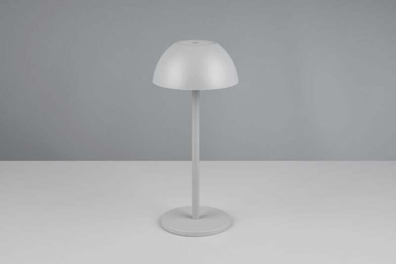 Retro grijze kunststof oplaadbare tafellamp Ricardo - Afbeelding 5