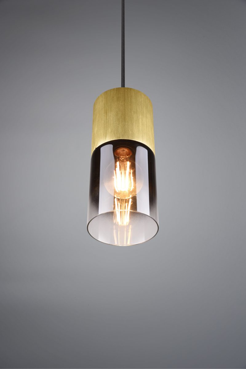 Retro hanglamp metaal messing Robin - Afbeelding 2