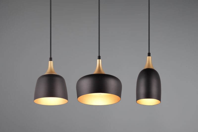 Retro hanglamp zwart met goud Chiraz - Afbeelding 2