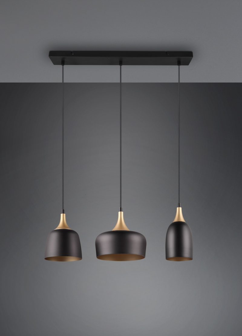 Retro hanglamp zwart met goud Chiraz - Afbeelding 5