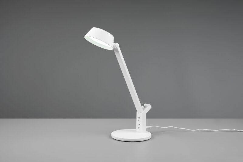 Retro witte kunststof tafellamp Ava - Afbeelding 4