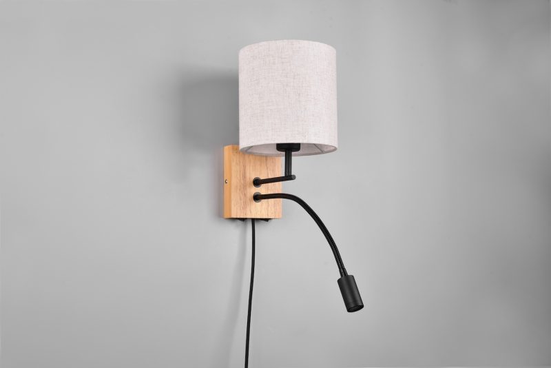 Retro witte ronde wandlamp Nilam - Afbeelding 5