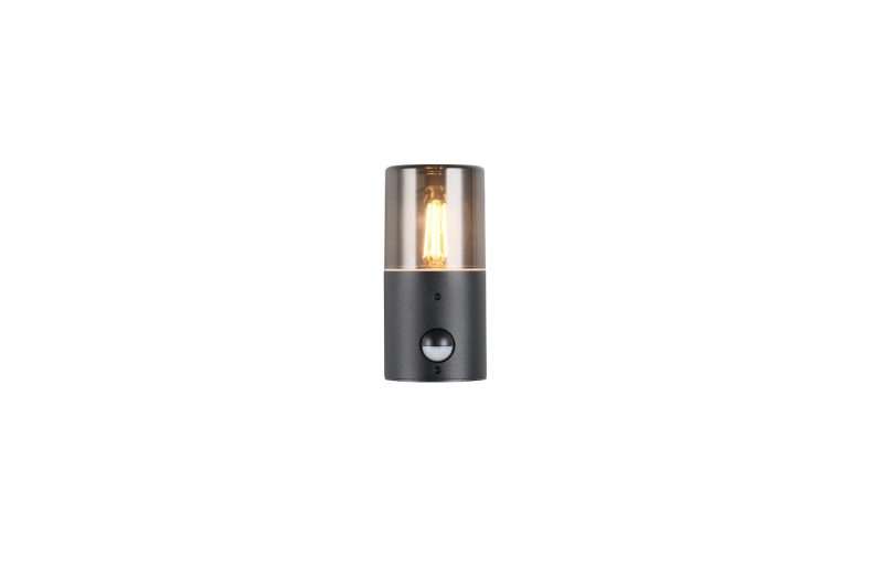 Retro zwarte buitenlamp rookglas Hoosic - Afbeelding 3