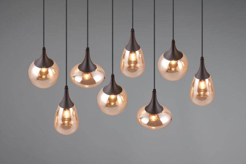 Retro zwarte hanglamp acht bollen Lumina - Afbeelding 2