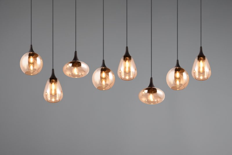 Retro zwarte hanglamp acht bollen Lumina - Afbeelding 3