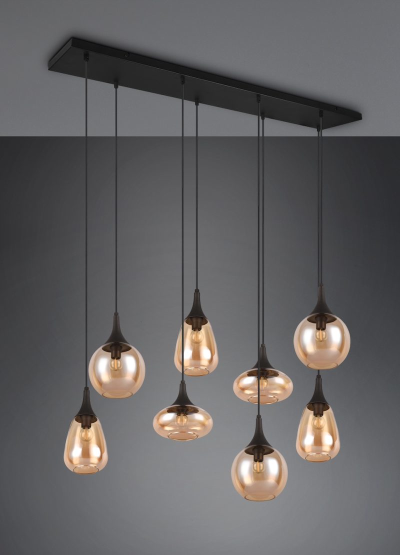 Retro zwarte hanglamp acht bollen Lumina - Afbeelding 4