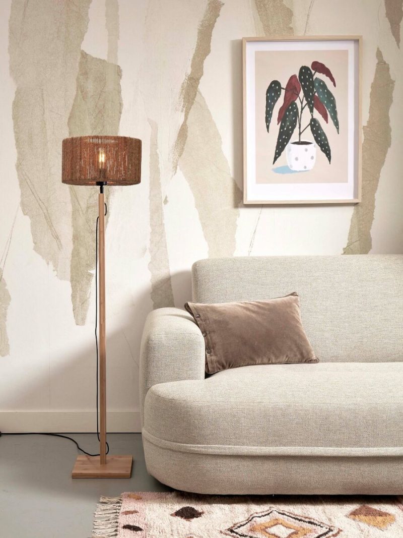 Riet bamboe naturel bohemian vloerlamp GOOD&MOJO Iguazu - Afbeelding 2