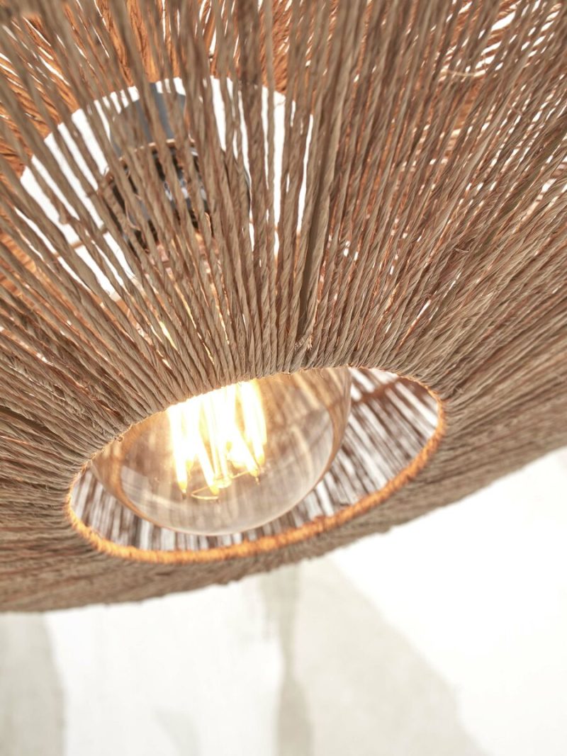 Rieten-bamboe bohemien vloerlamp naturel GOOD&MOJO Iguazu - Afbeelding 4