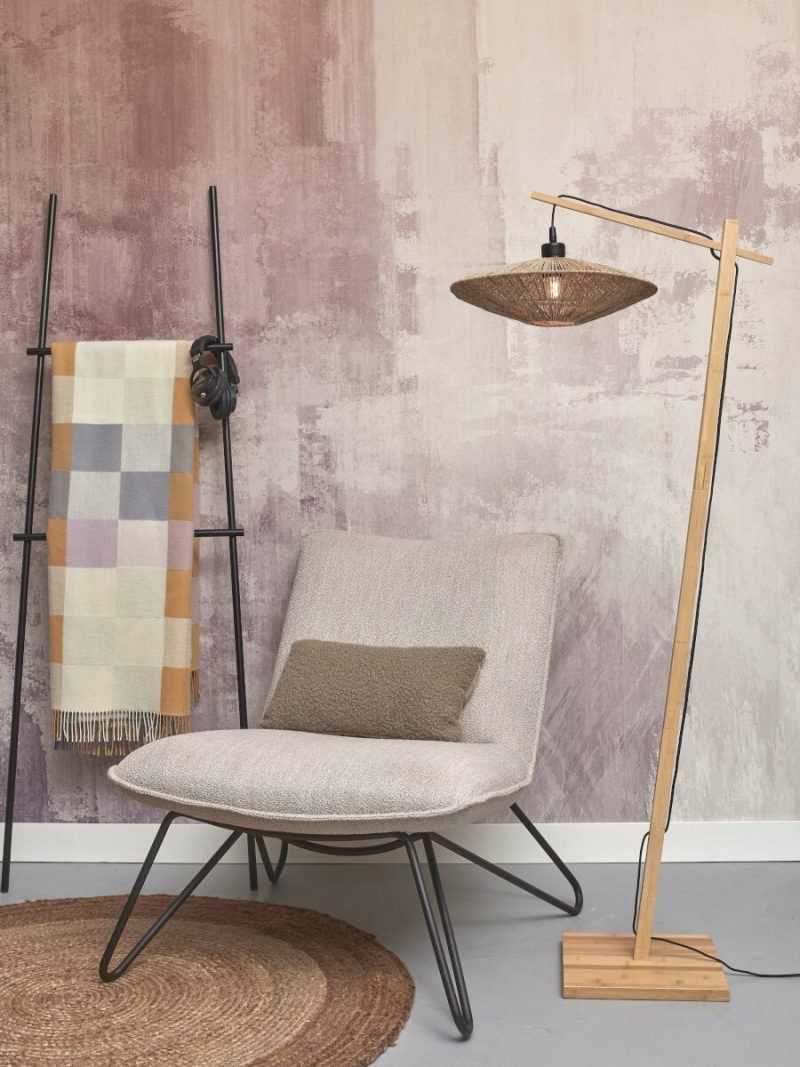 Rieten-bamboe bohemien vloerlamp naturel GOOD&MOJO Iguazu - Afbeelding 5