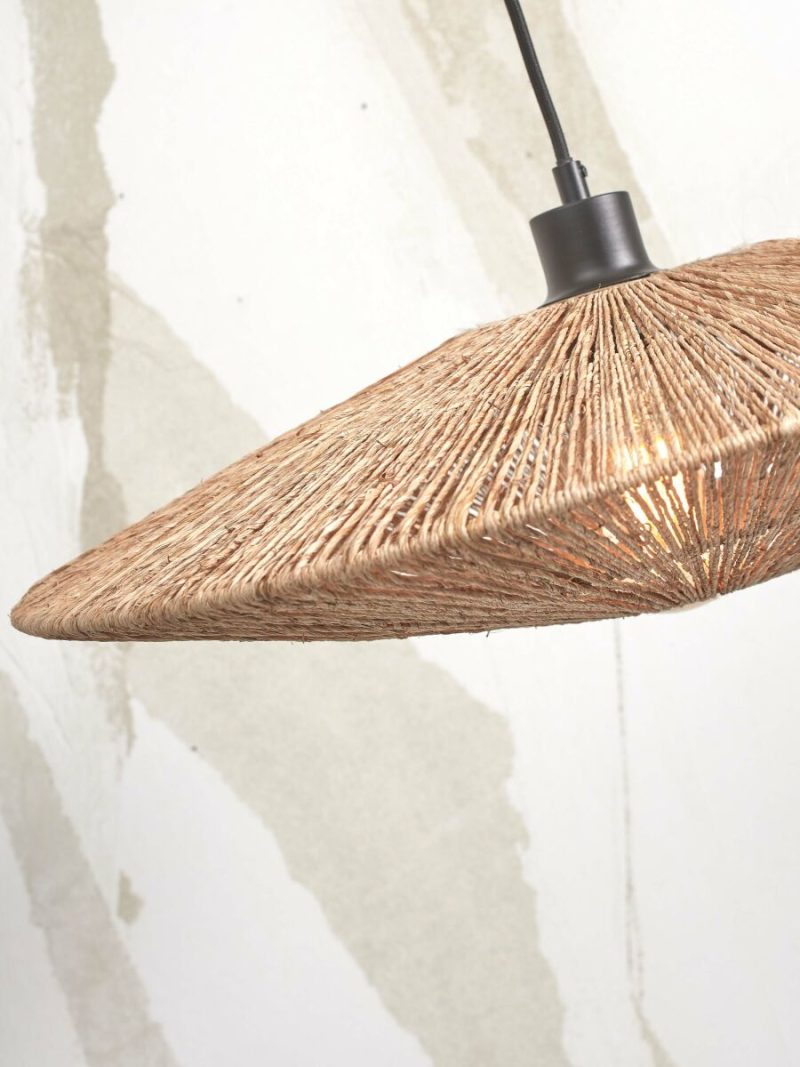 Rieten-bamboe bohemien vloerlamp naturel GOOD&MOJO Iguazu - Afbeelding 6
