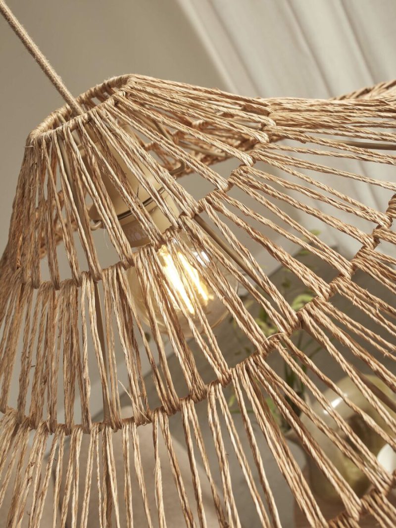 Rieten hoedvormige hanglamp naturel GOOD&MOJO Cuzco - Afbeelding 4
