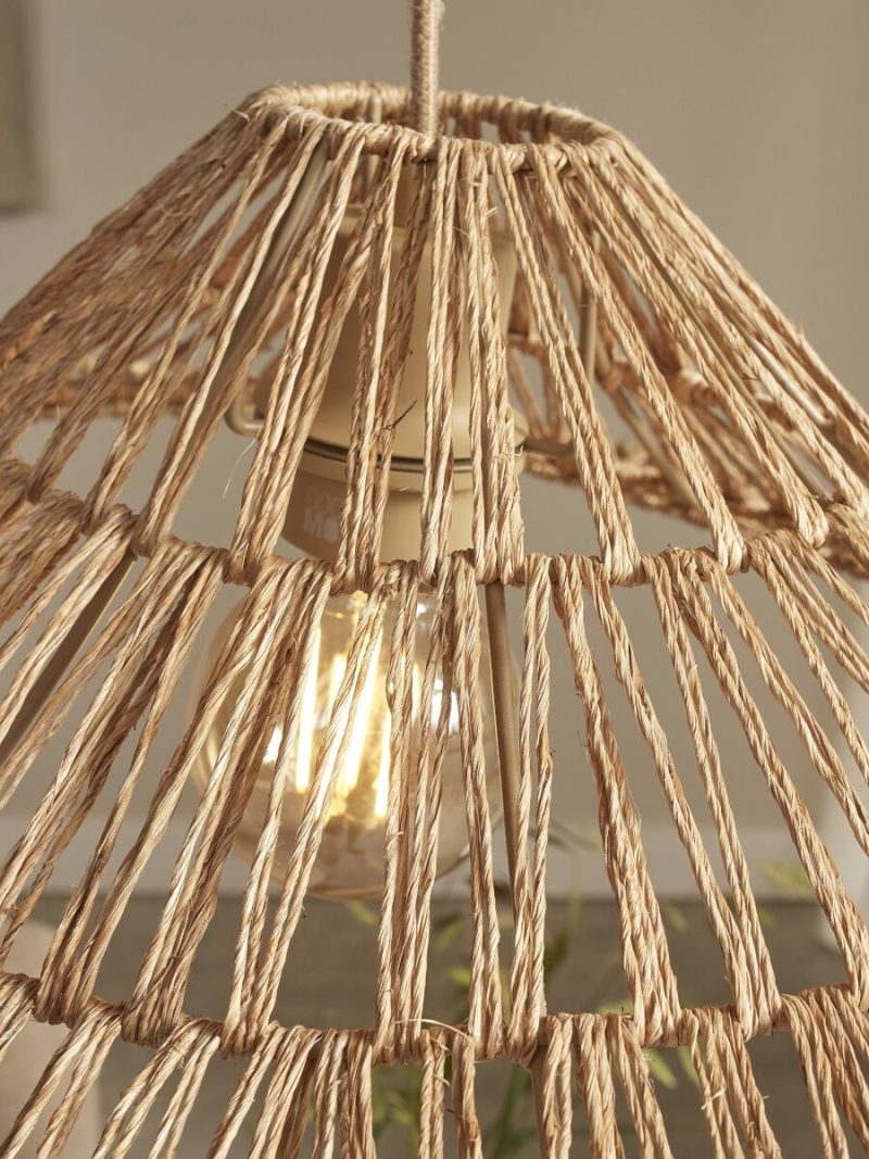 Rieten hoedvormige hanglamp naturel GOOD&MOJO Cuzco - Afbeelding 5