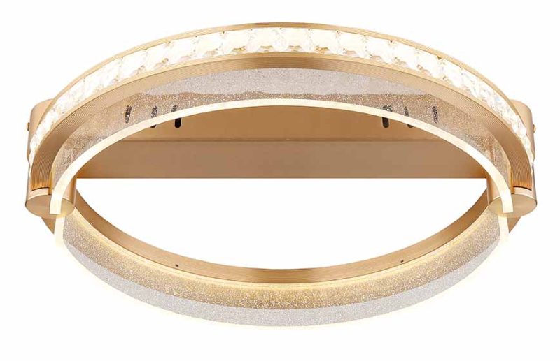 Ringvormige gouden plafondlamp kristallen Globo Blondie - Afbeelding 2