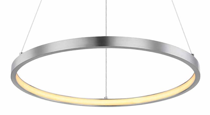 Ringvormige moderne hanglamp nikkel Globo Ralph - Afbeelding 2