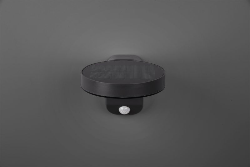 Ronde antraciet solar buiten wandlamp Posadas - Afbeelding 3