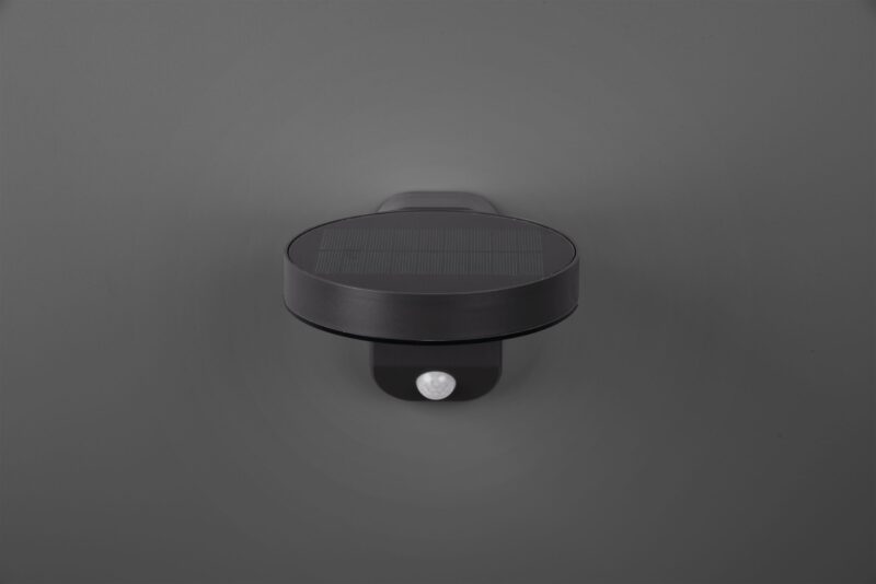 Ronde antraciet solar buiten wandlamp Posadas - Afbeelding 3