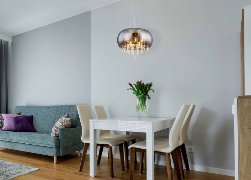 Ronde chromen klassieke hanglamp Globo Kalla - Afbeelding 4