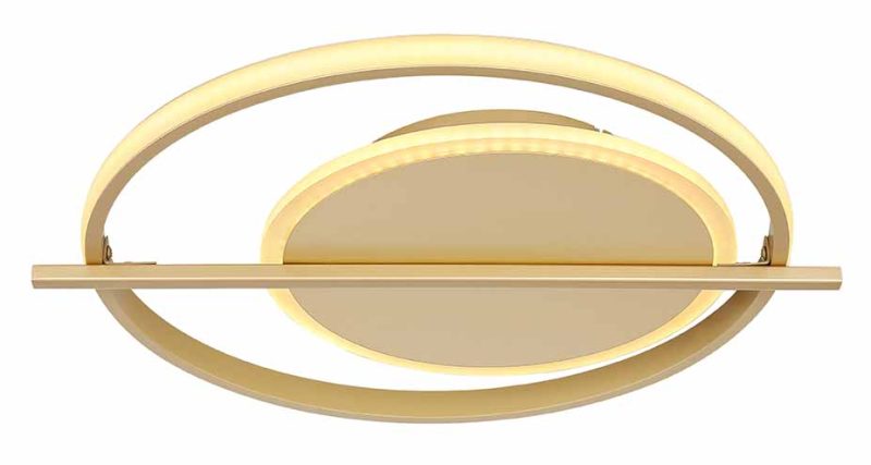 Ronde goudkleurige design plafondlamp Globo Reball - Afbeelding 2
