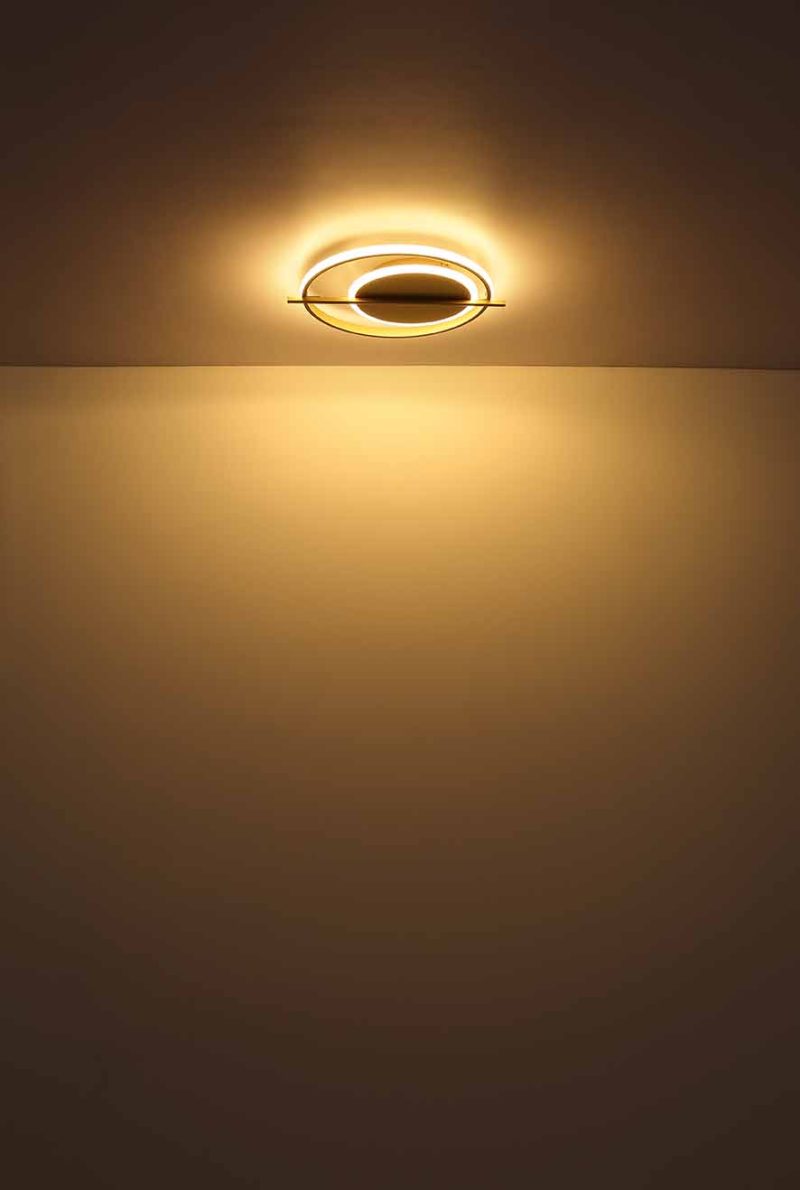 Ronde goudkleurige design plafondlamp Globo Reball - Afbeelding 4
