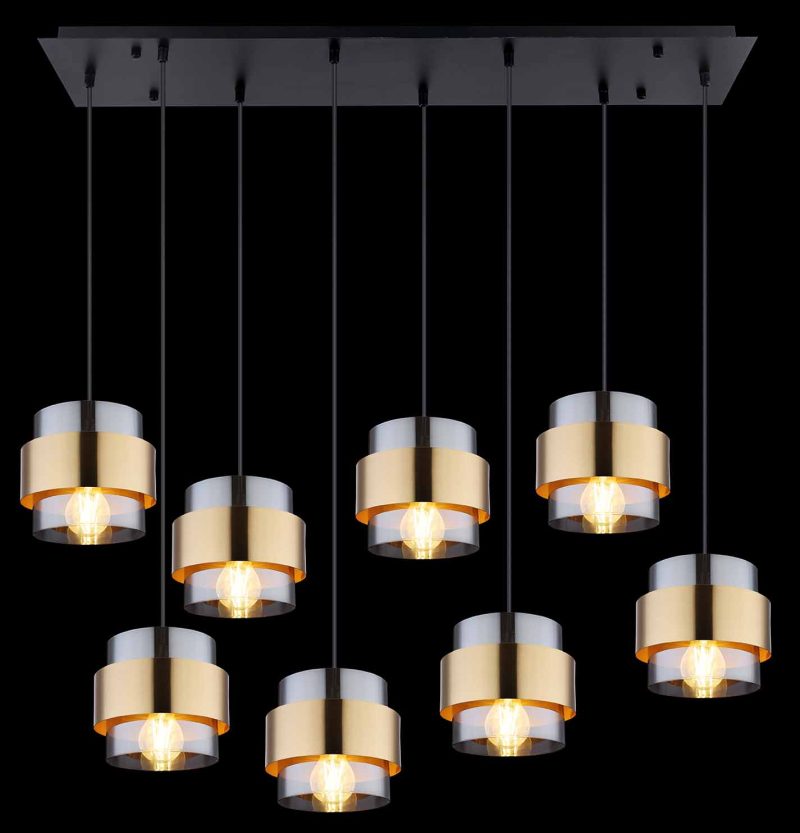 Ronde klassieke hanglamp zwart Globo Milley - Afbeelding 5