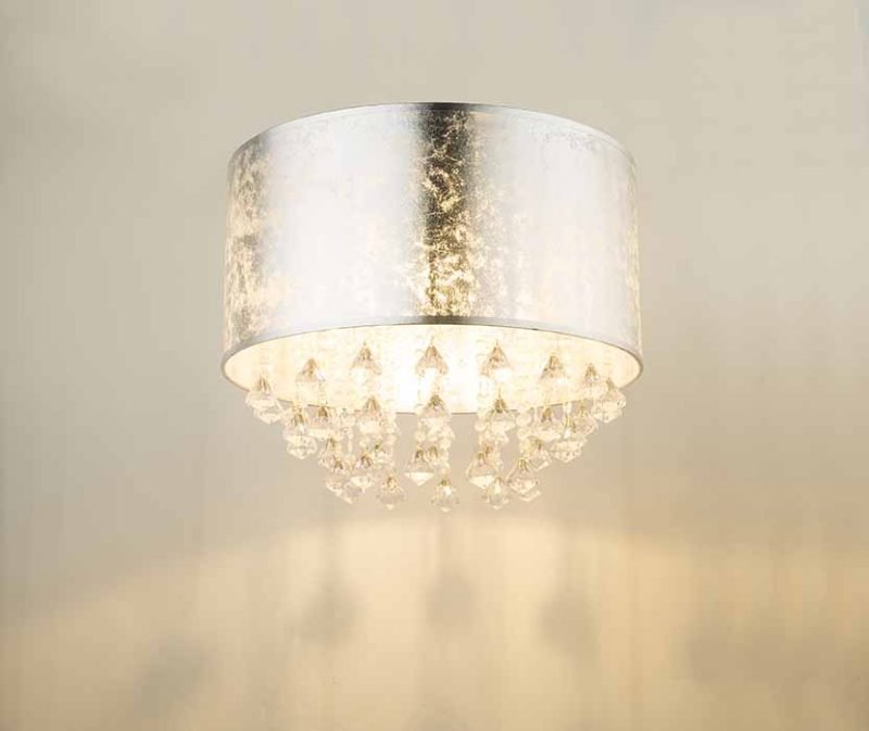 Ronde klassieke nikkelen plafondlamp Globo Amy i - Afbeelding 4