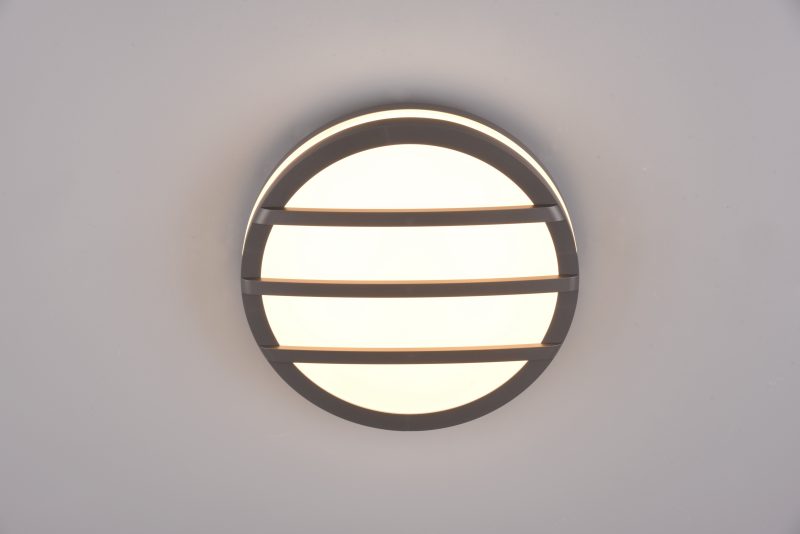 Ronde kunststof buiten wandlamp wit/antraciet Venado - Afbeelding 2
