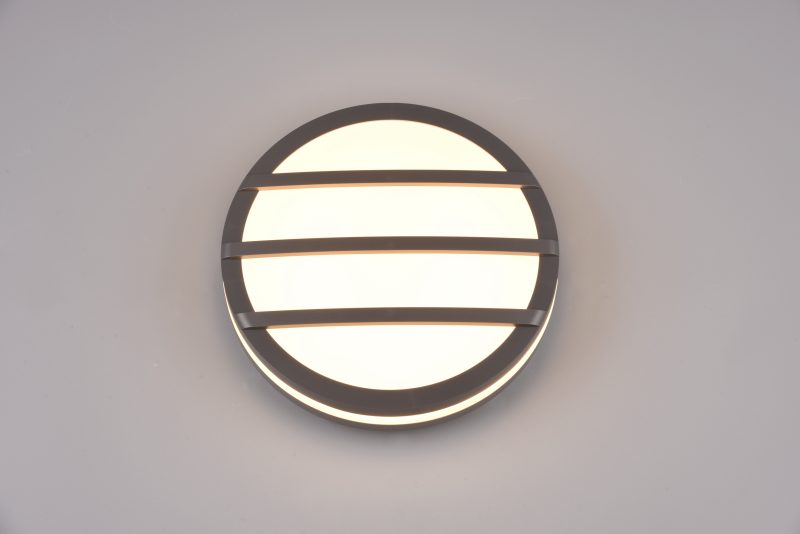 Ronde kunststof buiten wandlamp wit/antraciet Venado - Afbeelding 3
