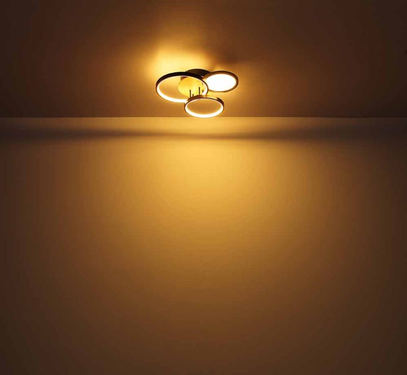 Ronde metalen plafondlampen zwart Globo Sid - Afbeelding 4
