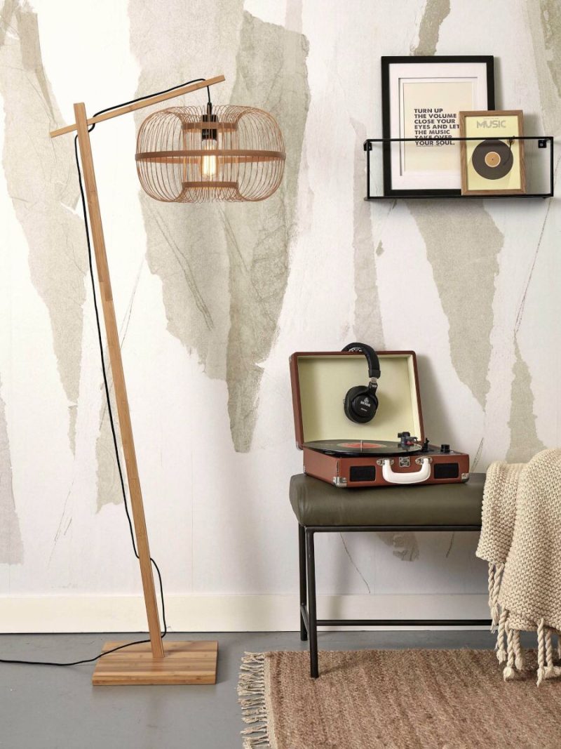 Ronde naturel oosterse vloerlamp GOOD&MOJO Hokkaido - Afbeelding 5
