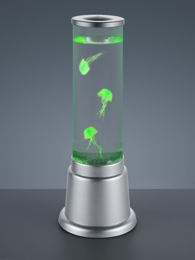 Ronde staalkleurige waterkolom tafellamp kleurwisseling Jelly - Afbeelding 2