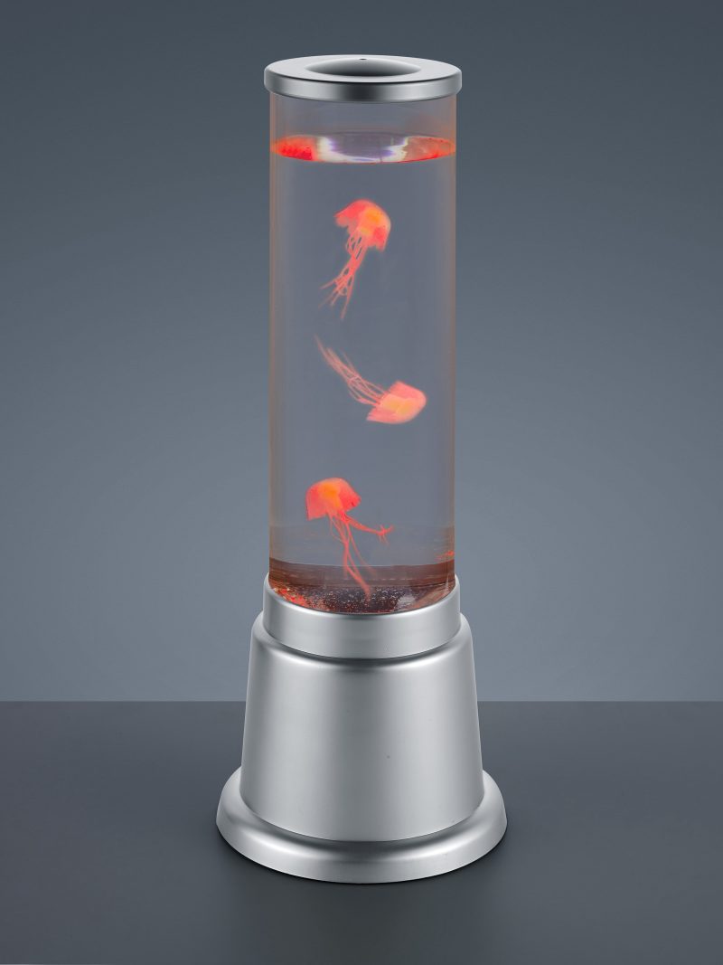 Ronde staalkleurige waterkolom tafellamp kleurwisseling Jelly - Afbeelding 3