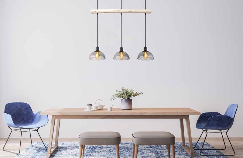 Ronde zwarte landelijke hanglamp Globo Lindi - Afbeelding 4