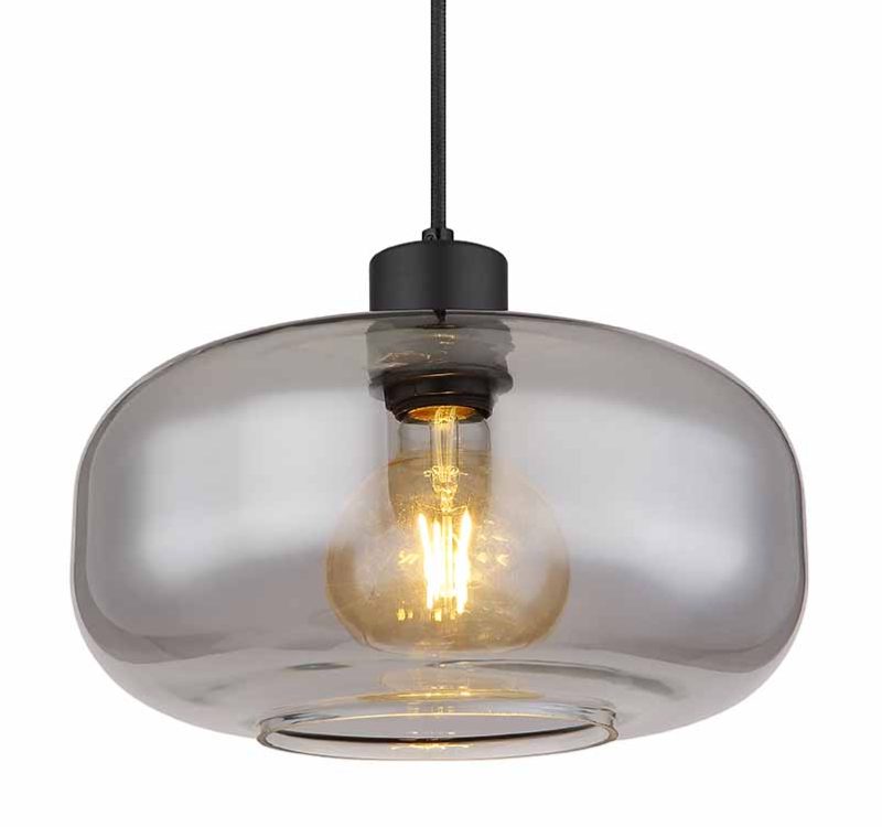 Ronde zwarte moderne hanglamp Globo Giuseppe - Afbeelding 2