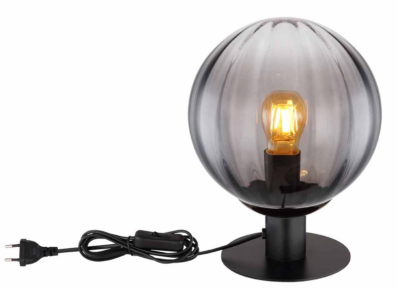 Ronde zwarte moderne tafellamp Globo Dallerta - Afbeelding 3