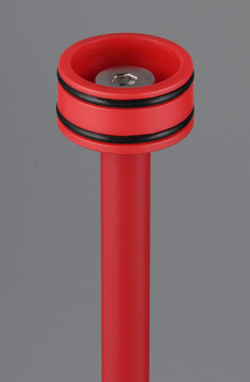 Rood metalen oplaadbare vloerlamp Suarez - Afbeelding 4