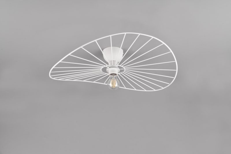 Rustieke ronde witte plafonnière Chapeau - Afbeelding 2