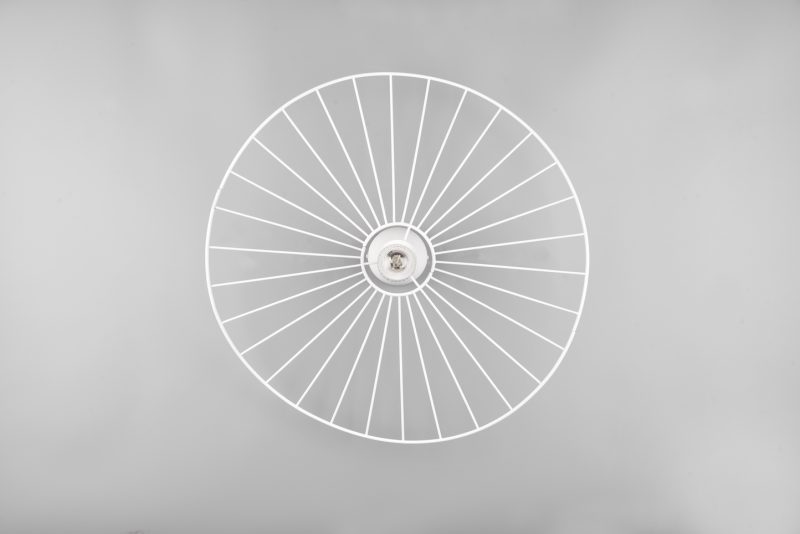 Rustieke ronde witte plafonnière Chapeau - Afbeelding 3