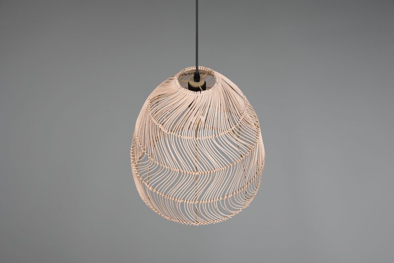 Rustieke rotan ronde hanglamp Rike - Afbeelding 4