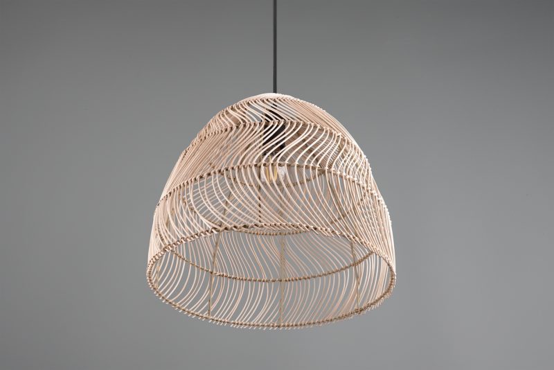 Rustieke rotan ronde hanglamp Rike - Afbeelding 5