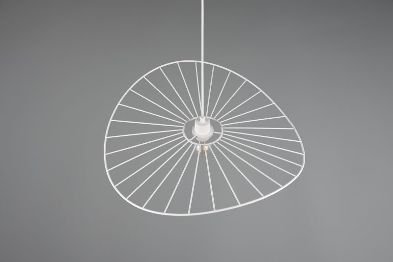 Rustieke witte rotan hanglamp Chapeau - Afbeelding 4
