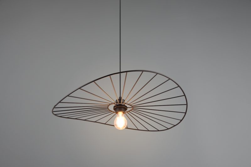 Rustieke zwarte ronde hanglamp Chapeau - Afbeelding 2