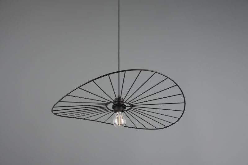 Rustieke zwarte ronde hanglamp Chapeau - Afbeelding 5